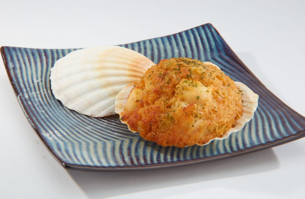 Gourmet Stuffed Scallop Plated