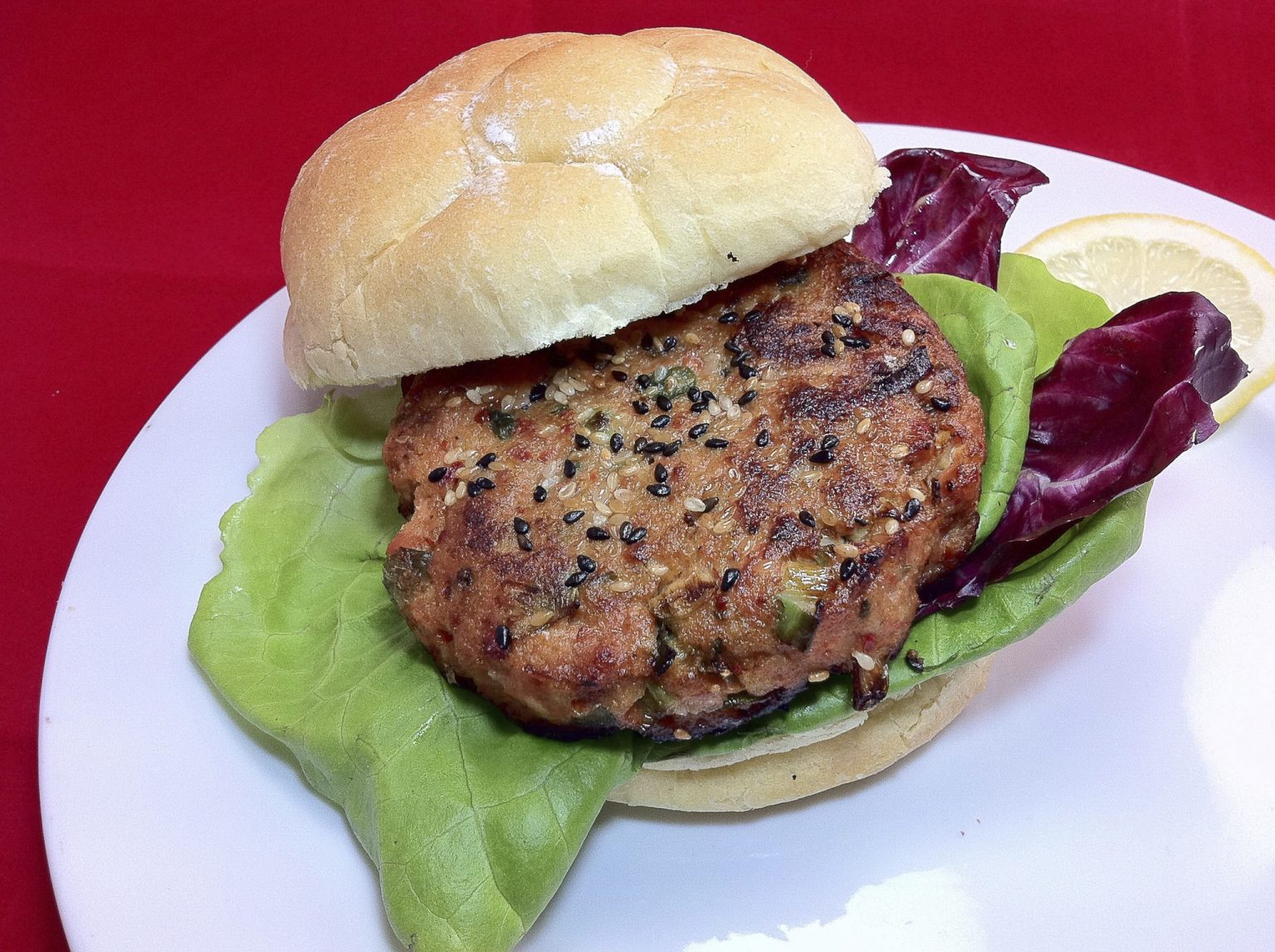 Teriyaki Salmon Burger Chowder Factory