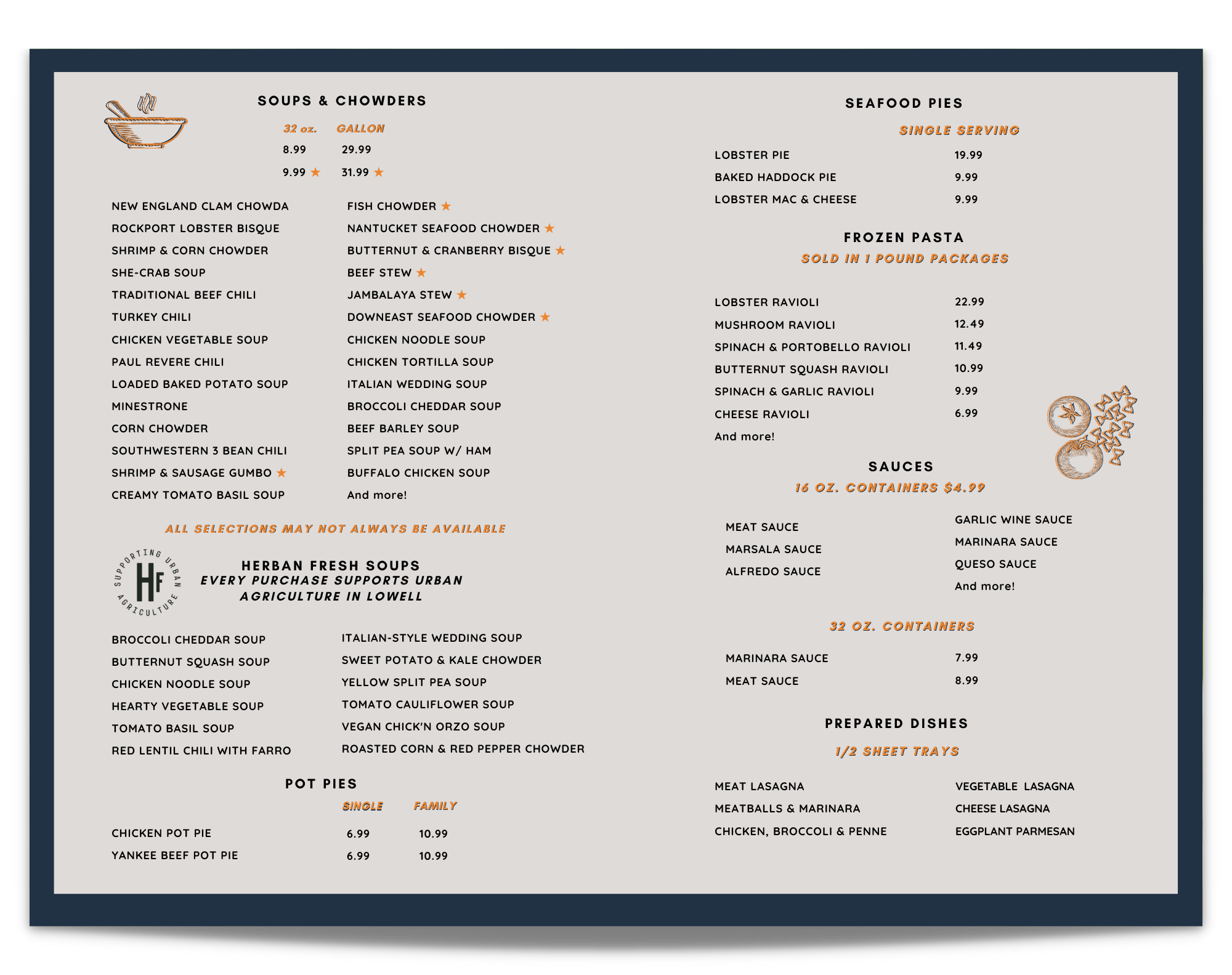 Large Orders Chowder Factory