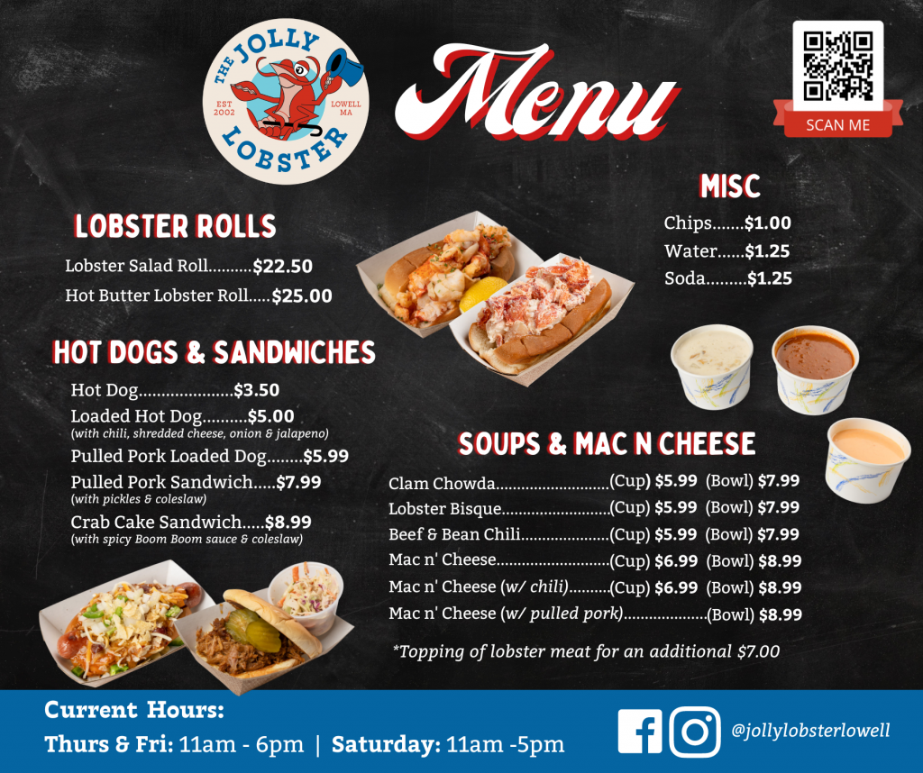 Jolly Lobster Menu Chowder Factory